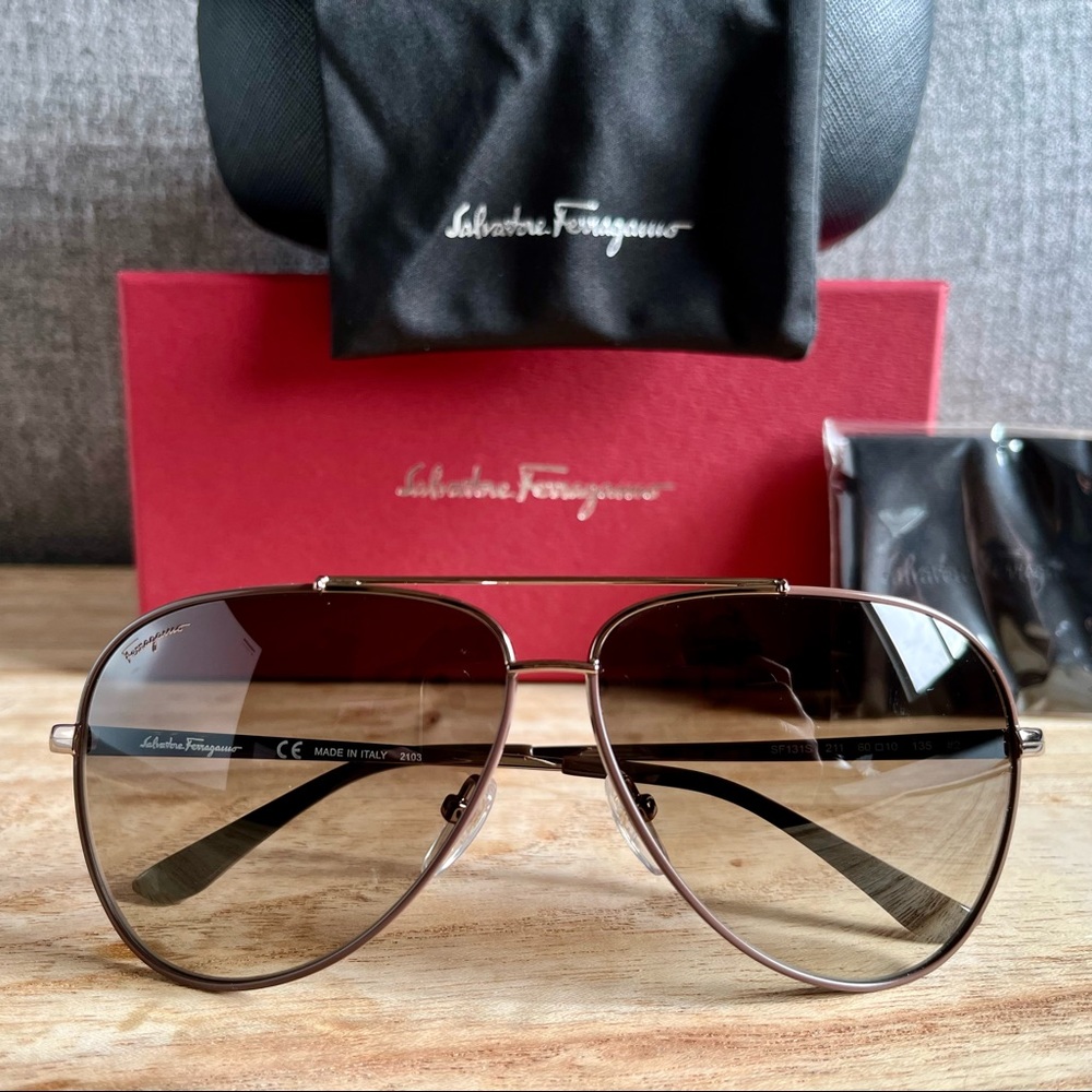 Salvatore Ferragamo Aviator Sunglasses 60mm - Picture 7 of 10